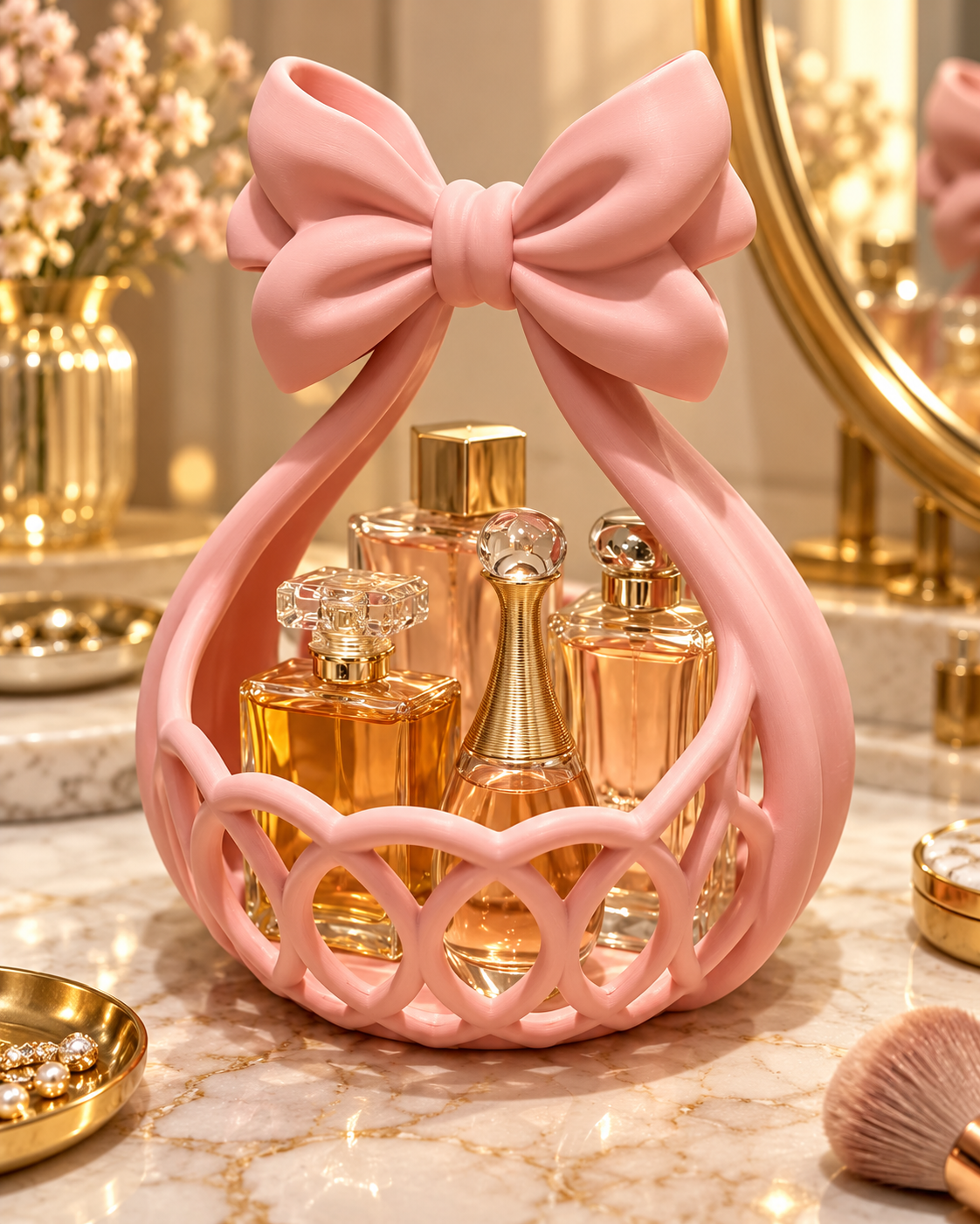 Organizador de perfumes con lazo 3D